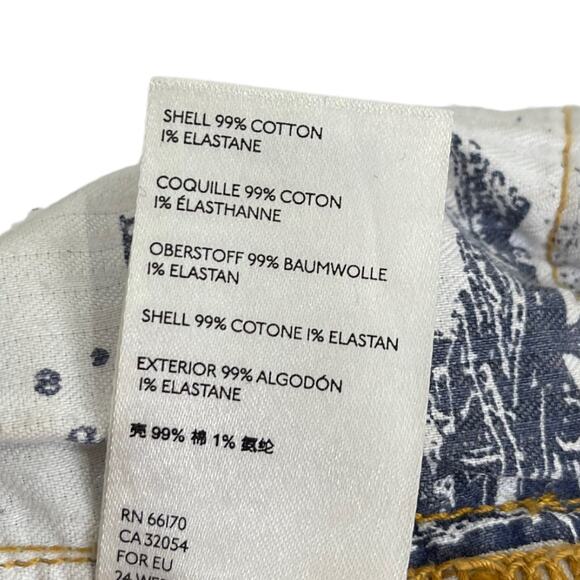 Anthropologie Pilcro Embroidered Slim Boyfriend Jeans 25 Distressed Patch Floral - Picture 7 of 7